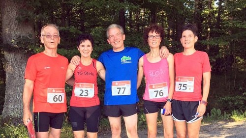 Lauftreffgruppe beim Keibellauf in Huchenfeld