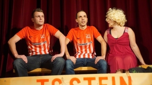 Marcel Rapp, Manuel Roser und Vanessa Balzer (v.l.) von TG on Stage mit Dem sonntäglichen Wahnsinn