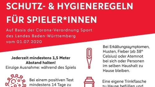 Hygieneregeln für die Spieler