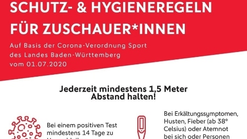 Hygieneregeln für die Zuschauer