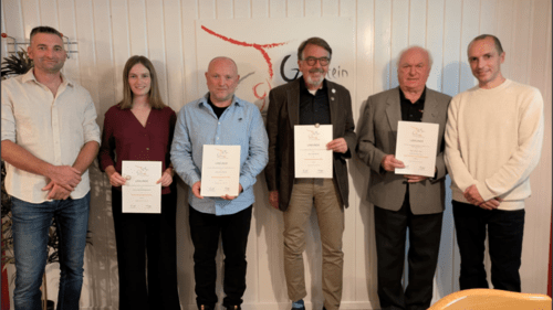 v.l.: Dominik Bader, Linda Wallrabenstein, Jens Wetzel, Uwe Sertel, Dieter Aydt, Manuel Roser